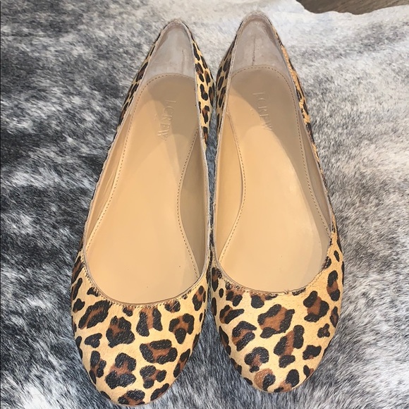 leopard print calf hair shoes